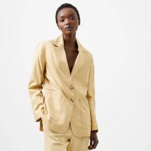 French Connection Alania Relaxed Fit Blazer in Biscotti - NWT